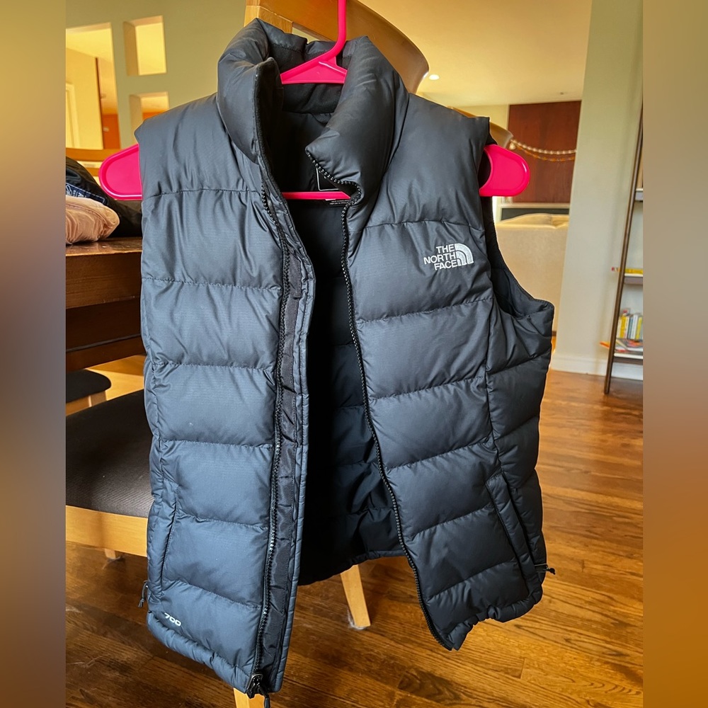 The North Face black puffer vest
